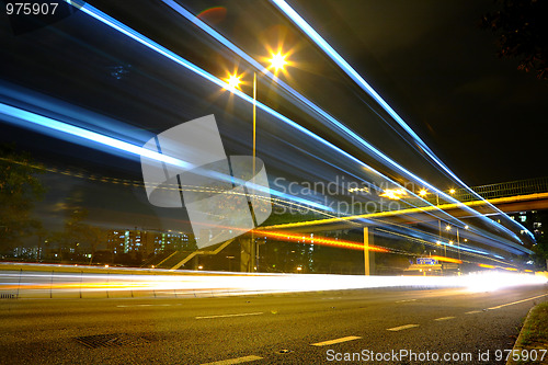 Image of highway at night