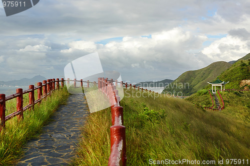 Image of hiking path with pavillion