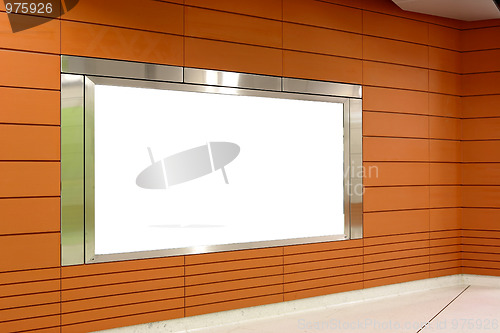 Image of blank billboard indoor