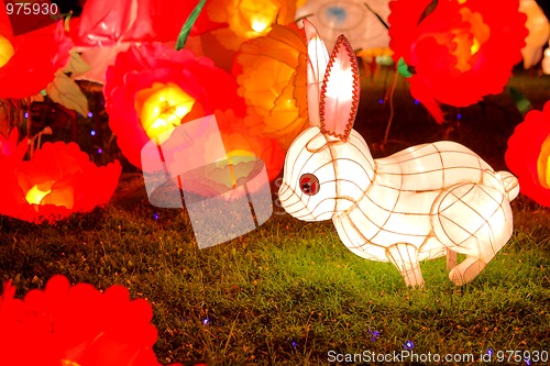 Image of rabbit lantern for Chinese mid autumn festival