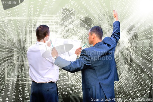 Image of new mentality in free outer space