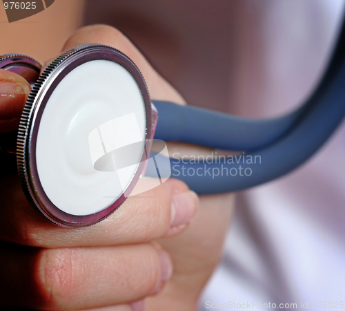 Image of Young doctor with stethoscope.