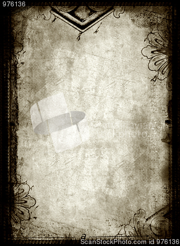 Image of Grunge border and background