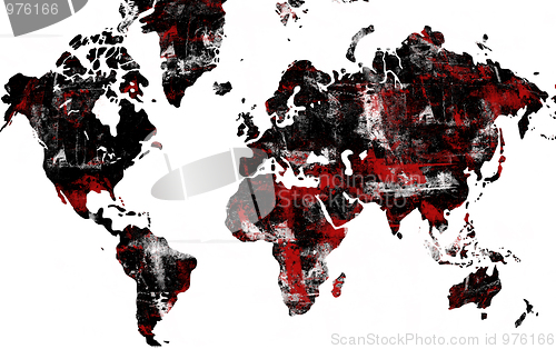 Image of Grunge world map