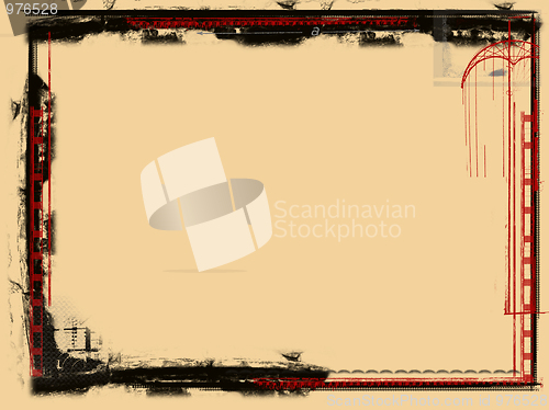 Image of Grunge border and background