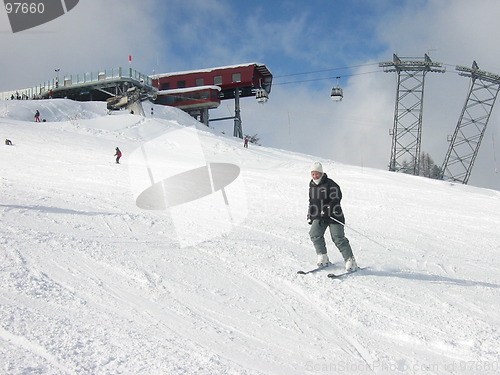 Image of Skier down the hill