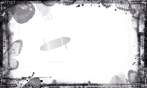 Image of Grunge border on white