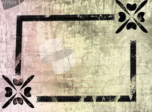 Image of Grunge border and background