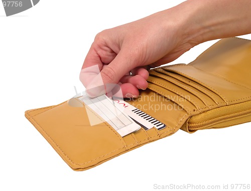 Image of Wallet with card-clipping path