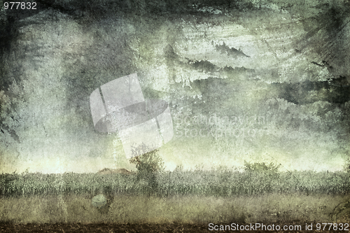 Image of Grunge rural landscape