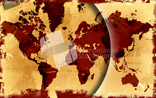 Image of Grunge world map