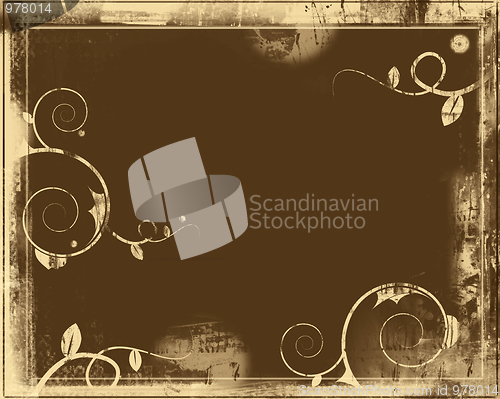 Image of Grunge border and background