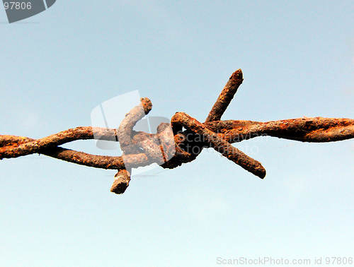 Image of Rusty barbed wire