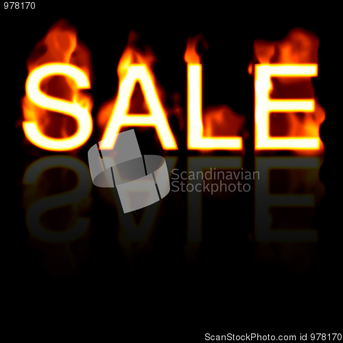 Image of Fiery SALE Sign