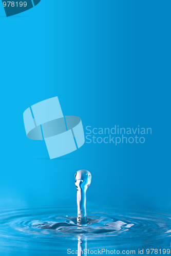 Image of Blue Water Droplet Splash