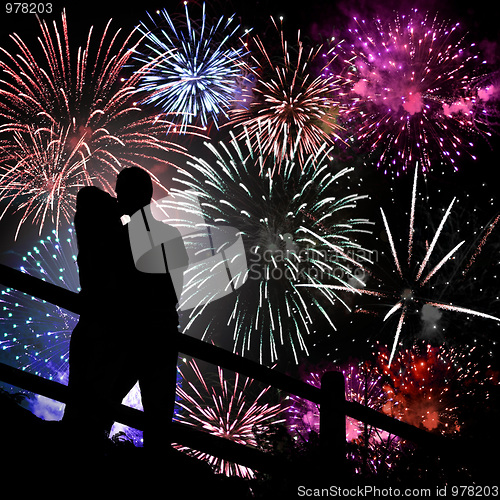 Image of Fireworks Silhouette