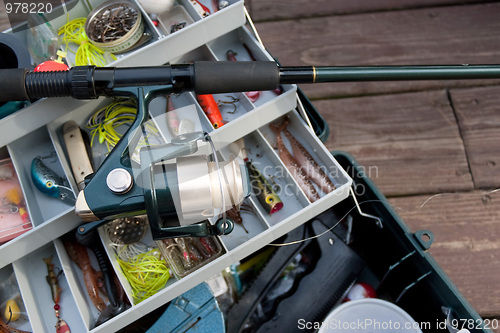 Image of Fishing Rod and Tackle Box