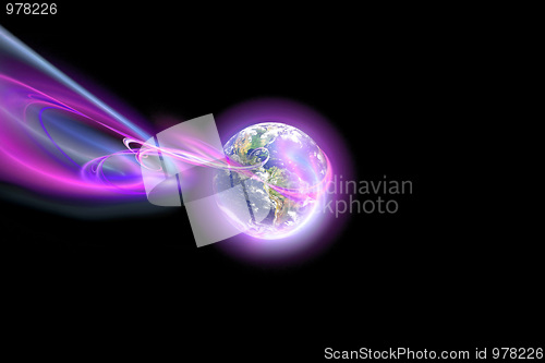 Image of Glowing Abstract Sphere