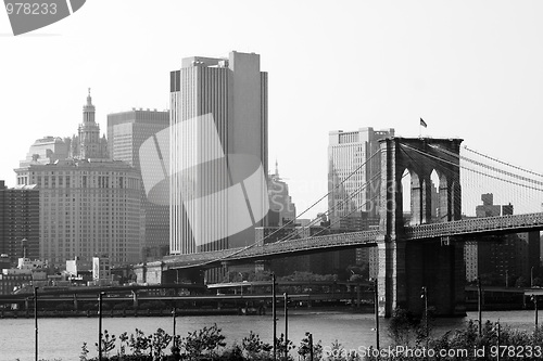 Image of Brooklyn Bridge NYC Skyline