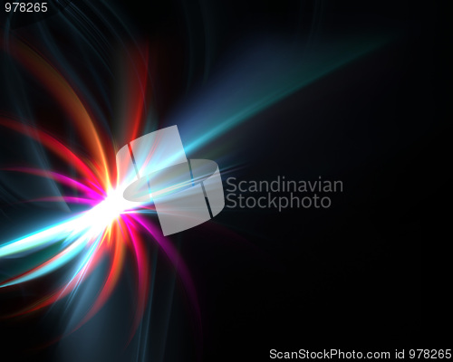 Image of Blue Fractal Plasma Backdrop