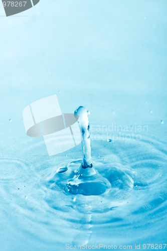 Image of Blue Water Droplet Splash
