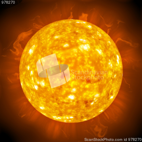 Image of Fiery Glowing Sun