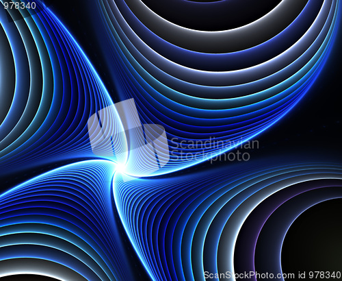 Image of Blue Fractal Plasma Vortex