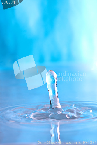 Image of Blue Water Droplet Splash