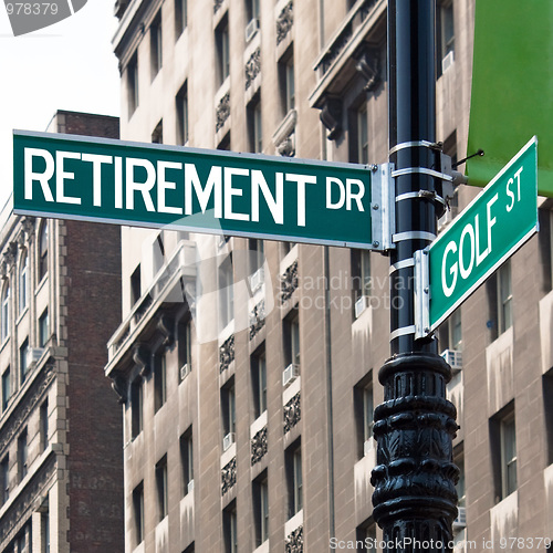 Image of Retirement Golf Street Signs