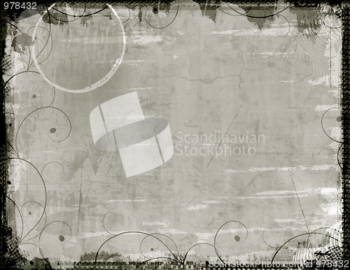 Image of Grunge border and background
