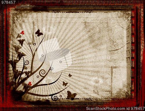 Image of Grunge floral background