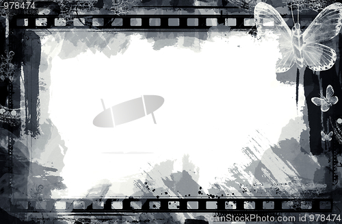Image of Grunge floral  frame