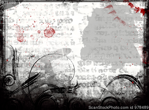 Image of Grunge border and background