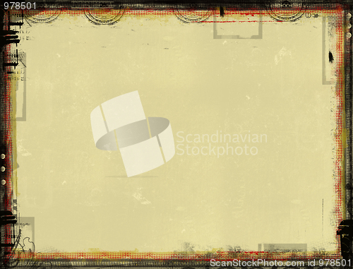 Image of Grunge border and background