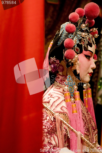 Image of asia chinese opera dummy with text space 