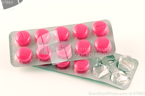 Image of Pink tablet strips