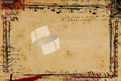 Image of Grunge border and background