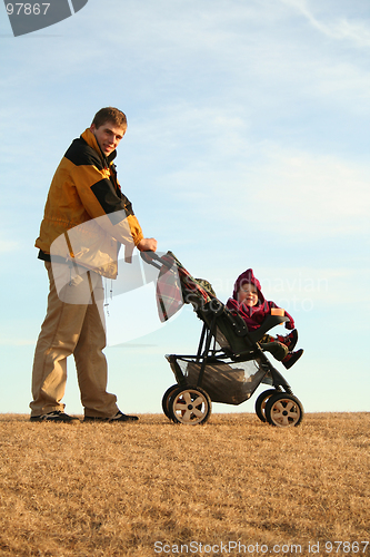 Image of father with stroller