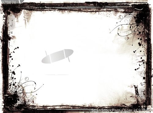 Image of Grunge border and background