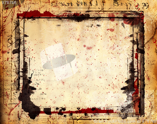 Image of Grunge border and background
