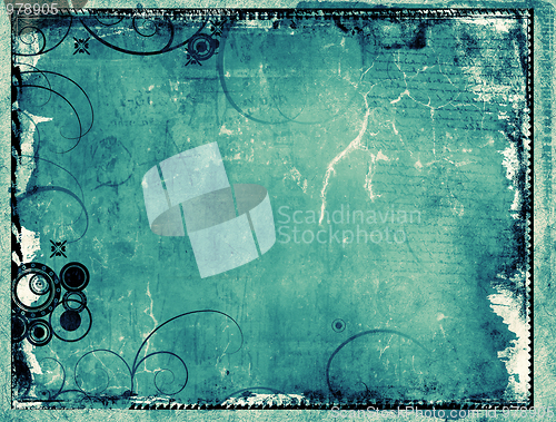 Image of Grunge border and background