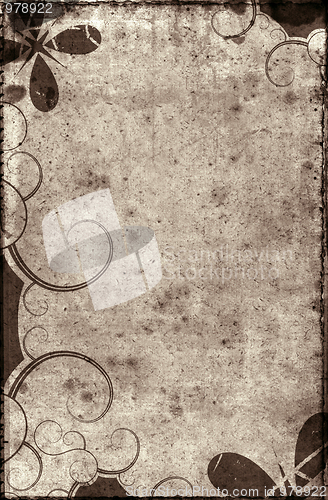 Image of Grunge border and background