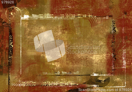 Image of Grunge border and background