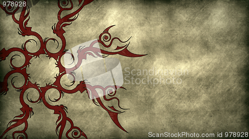 Image of Grunge floral background