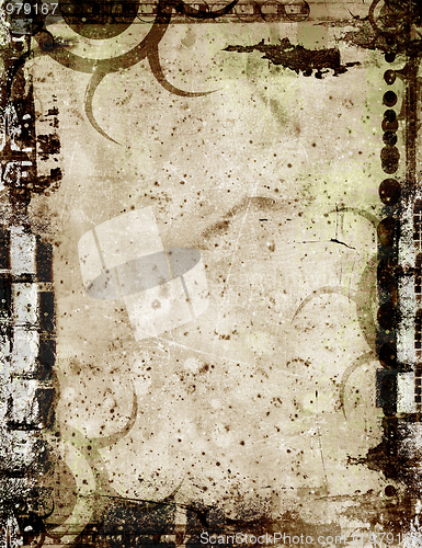 Image of Grunge border and background