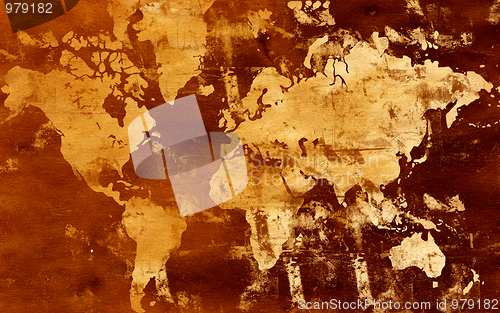 Image of Grunge world map