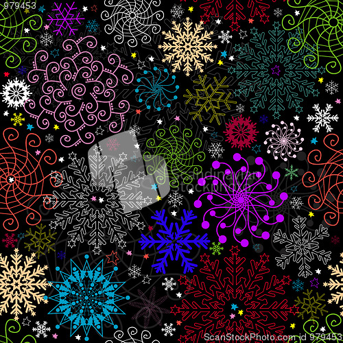 Image of Repeating dark christmas pattern