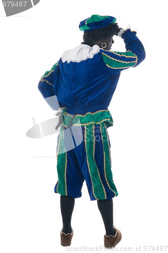 Image of Zwarte Piet from the back