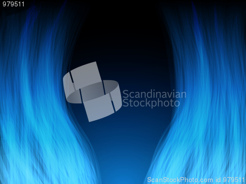 Image of Blue Fire Flames. Color and forms are editable.