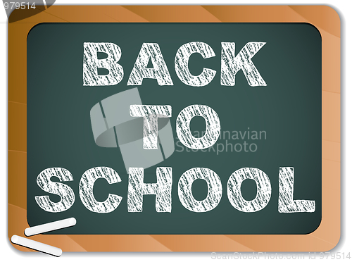 Image of Blackboard with Back to School Message written with Chalk